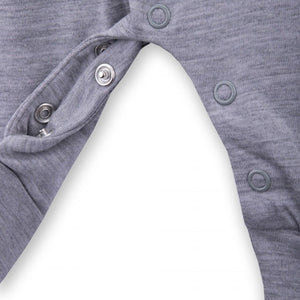 Essential Merino Wool Babygrow - Knot x Antipodes Merino (Grey)